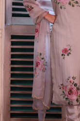 Tara Grey Organza Silk Dupatta